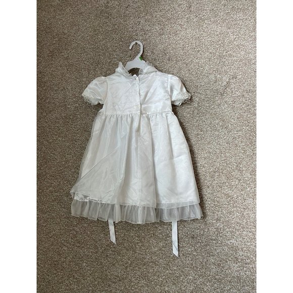 Youth Kids Wedding White Lace Dress Size 4-6 Youth - Picture 3 of 5
